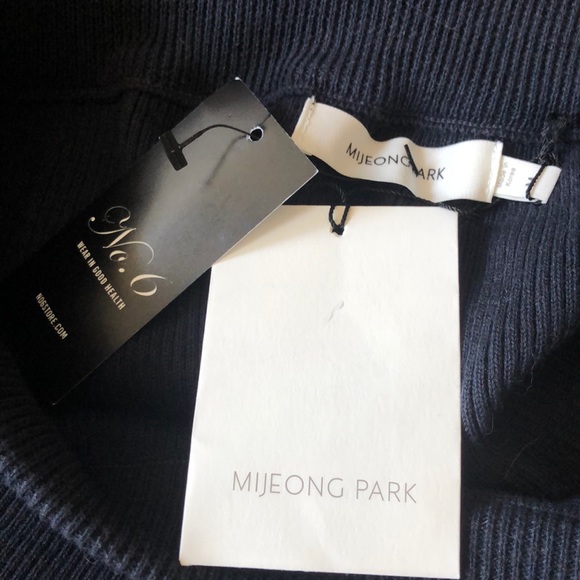 Mijeong Park Rib Knit MIDI Skirt in Navy - Picture 9 of 11